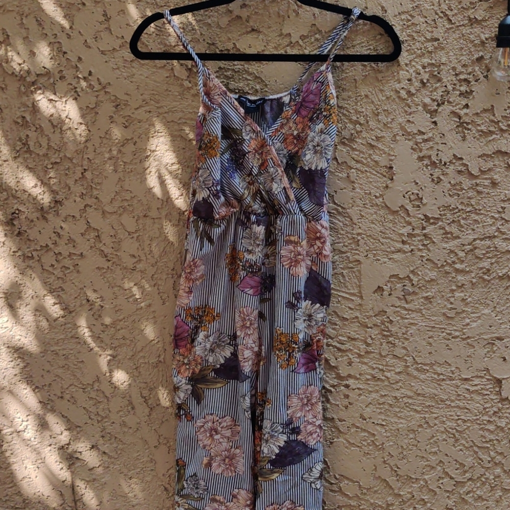See You Monday, Tank floral jumpsuit,Sz S